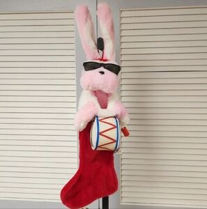 Vintage 1993 Energizer Battery Bunny Plush Christmas Stocking